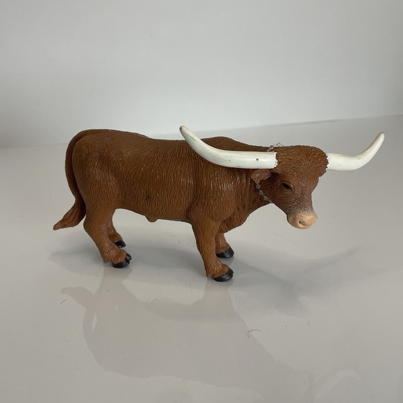 Safari Ltd Other - 5" Vintage 2003 Safari Ltd Texas Long Horn Bull Toy Farm Animals Figure Figurine
